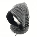 [ очень красивый товар ] Heal Creek с капюшоном защита горла "neck warmer" серый × чёрный полоса плетеный мужской 40( свободный ) Golf одежда Heal Creek