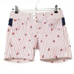 [ очень красивый товар ] filler Golf шорты белый × красный полоса общий рисунок .... женский M Golf одежда FILA GOLF