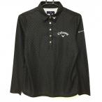 [ прекрасный товар ] Callaway рубашка-поло с длинным рукавом чёрный × белый булавка точка style ODYSSEY женский L Golf одежда Callaway