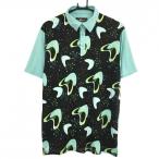  громкий мышь рубашка-поло с коротким рукавом голубой × чёрный передний . примерно общий рисунок мужской M Golf одежда LOUDMOUTH