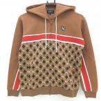 [ очень красивый товар ] Pearly Gates Zip Parker Brown × белый a-ga il style × Logo общий рисунок жакет женский 0(S) Golf одежда PEARLY GATES