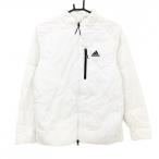  Adidas с хлопком жакет белый × чёрный . Zip карман мужской M Golf одежда adidas