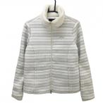  Callaway с хлопком жакет белый × серебряный окантовка ламе нить воротник боа женский M Golf одежда Callaway