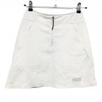 [ прекрасный товар ] Puma стрейч юбка слоновая кость передняя половина Zip женский M Golf одежда PUMA