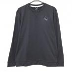[ очень красивый товар ] Puma футболка . чёрный обратная сторона ворсистый Logo .... мужской M Golf одежда 2023 год модели PUMA