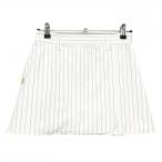 [ прекрасный товар ] Samantha Thavasa No.7 юбка белый × чёрный полоса стрейч женский 38(M) Golf одежда Samantha Thavasa