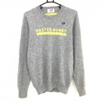 [ прекрасный товар ] тормозные колодки ba колено свитер светло-серый × желтый кашемир 100% вязаный мужской 5(L) Golf одежда MASTER BUNNY EDITION