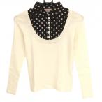 [ очень красивый товар ] Mieko Uesako свитер белый × чёрный накладывающийся надеты способ рубашка точка вязаный MU спорт женский 38(S) Golf одежда M*U SPORTS