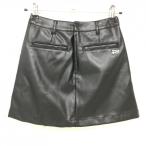 rosa-sen юбка чёрный искусственная кожа передний Zip подкладка есть женский S Golf одежда Rosasen