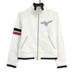  Mizuno жакет блузон белый × чёрный . изначальный Logo Gold Zip женский M Golf одежда MIZUNO