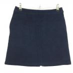  Beams Golf юбка темно-синий задний Logo нашивка стрейч женский S Golf одежда BEAMS GOLF