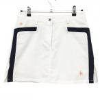  Le Coq Golf юбка белый × чёрный Logo .... стрейч внутри сторона внутренний брюки женский 9 Golf одежда le coq sportif