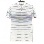 [ прекрасный товар ] Puma рубашка-поло с коротким рукавом белый × чёрный окантовка Logo .... кнопка down мужской US-M Golf одежда PUMA