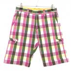 [ очень красивый товар ] viva Heart шорты розовый × желтый проверка стрейч карман несколько мужской 76 Golf одежда VIVA HEART