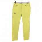 [ очень красивый товар ] Le Coq Golf брюки желтый Logo темно-синий стрейч женский 11 Golf одежда le coq sportif
