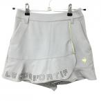  Le Coq Golf юбка-брюки юбка серый × желтый цельный Logo женский 7 Golf одежда le coq sportif