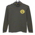 [ прекрасный товар ] Jack ba колено длинный рукав с высоким воротником рубашка темный темно-синий × желтый окантовка Logo принт женский 0(S) Golf одежда Jack Bunny