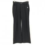 [ прекрасный товар ] Le Coq брюки чёрный стрейч Logo серебряный одноцветный женский M Golf одежда le coq sportif