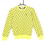 [ очень красивый товар ] тормозные колодки ba колено свитер желтый × чёрный Logo общий рисунок вязаный 10 годовщина хлопок . женский 0(S) Golf одежда MASTER BUNNY EDITION