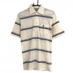  Munsingwear одежда рубашка-поло с коротким рукавом слоновая кость × голубой окантовка . карман женский 3 C100-110 Golf одежда Munsingwear