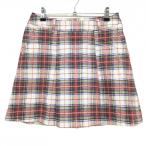 [ очень красивый товар ]zo-i юбка белый × красный проверка стрейч женский 38(M) Golf одежда ZOY