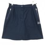 [ очень красивый товар ]23 район Golf юбка темно-синий наклонный полоса тканый ткань подкладка есть женский I(M) Golf одежда 23 район 