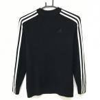  Adidas свитер чёрный × белый рукав 3 полоса s шерсть . вязаный женский M Golf одежда adidas