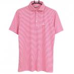 アディダス半袖ポロシャツ白×ピンク...