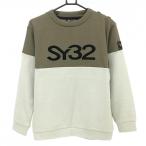 [ новый товар ]SY32 с высоким воротником футболка хаки × свет бежевый вязаный обратная сторона ворсистый мужской L Golf одежда 2023 год модели SY32 BY SWEET YEARSSY32
