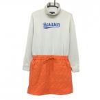 [ очень красивый товар ]rosa-sen с высоким воротником One-piece светло-серый × orange юбка с хлопком верхняя часть обратная сторона ворсистый женский M Golf одежда Rosasen