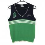 [ прекрасный товар ] Adidas вязаный лучший темно-синий × зеленый V шея . изначальный 3 линия шерсть . женский M/M Golf одежда adidas