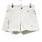 [ прекрасный товар ] Kiss on The зеленый шорты белый таблица мельчайший ворсистый Logo .... стрейч женский 2(M) Golf одежда kiss on the green