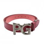 [ прекрасный товар ] Pearly Gates верх тип ремень розовый пряжка серебряный Logo type вдавлено . общий рисунок женский Golf одежда PEARLY GATES