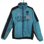 [ прекрасный товар ] Le Coq Golf 2WAY с хлопком жакет голубой зеленый × чёрный земля узор рукав съемный мужской M Golf одежда le coq sportif