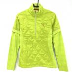  Puma 2WAY переключатель с хлопком блузон lime зеленый тысяч птица .. передний . примерно незначительный с хлопком рукав съемный женский O(XL) Golf одежда PUMA