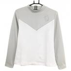  foot Joy длинный рукав с высоким воротником рубашка светло-серый × белый Logo серебряный женский L Golf одежда FootJoy