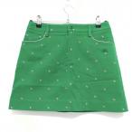  Adidas юбка зеленый × розовый .... общий рисунок карман трубчатая обводка линия стрейч женский M Golf одежда adidas