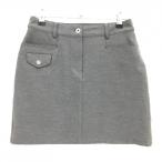 [ прекрасный товар ] Munsingwear одежда юбка . серый мельчайший ворсистый задний Logo темно-синий стрейч женский 7 Golf одежда Munsingwear