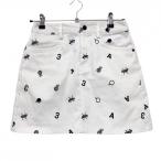  Adidas юбка белый × темно-синий общий рисунок задний box плиссировать женский S/P Golf одежда adidas