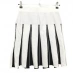 [ прекрасный товар ] Cecil McBee зеленый вязаный юбка белый × чёрный нижняя часть полоса женский вязаный юбка (2) Golf одежда CECIL McBEE green