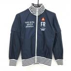 [ прекрасный товар ] Le Coq Golf 2WAY блузон темно-синий × белый шея * кромка окантовка рукав съемный женский S Golf одежда le coq sportif