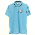  резчик and задний рубашка-поло с коротким рукавом голубой × темно-синий сетка style ткань воротник . линия мужской M Golf одежда CUTTER&BUCK