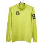  Pearly Gates длинный рукав с высоким воротником рубашка lime оттенок зеленого × чёрный . изначальный Logo мужской 3(S) Golf одежда PEARLY GATES