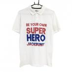  Jack ba колено рубашка-поло с коротким рукавом белый × красный передний большой принт мужской 5(L) Golf одежда Jack Bunny