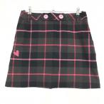  Le Coq Golf юбка чёрный серия × розовый проверка Heart .... стрейч подкладка имеется женский 11 Golf одежда le coq sportif