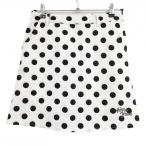  Kiss on The зеленый юбка белый × чёрный точка рисунок кромка Logo внутри сторона внутренний брюки женский 2(M) Golf одежда kiss on the green
