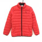  Puma пуховик красный × чёрный . изначальный Logo женский L Golf одежда PUMA