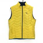 [ новый товар ] Puma с хлопком двусторонний лучший желтый обратная сторона вязаный темно-синий WINDCELL мужской L Golf одежда PUMA