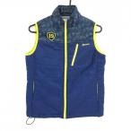  Srixon внешний лучший темно-синий × желтый блок земля узор часть рисунок Logo .... женский M Golf одежда SRIXON