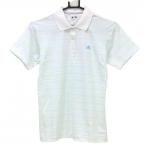 [ прекрасный товар ] Adidas рубашка-поло с коротким рукавом белый × голубой окантовка CLIMACOL женский M/M Golf одежда adidas